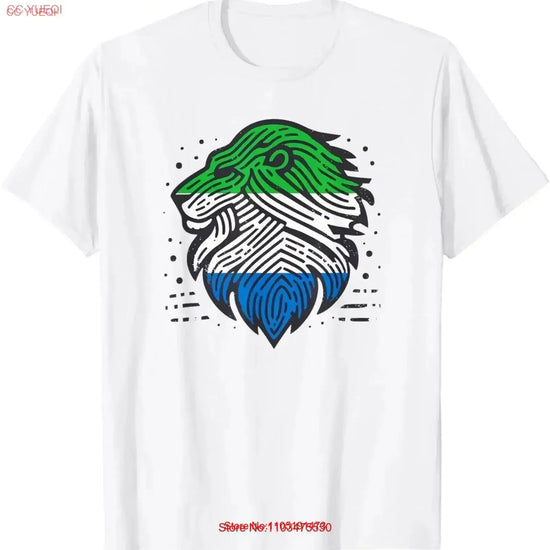 Sierra Leone Flag Lion T Shirt vintage Washed Top For Everyday Wear Casual Slightly Breathable Stylish graphic Versatile